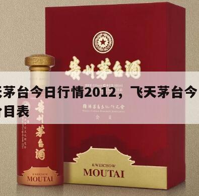 飞天茅台今日行情2012，飞天茅台今日行情价目表