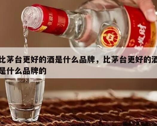 比茅台更好的酒是什么品牌，比茅台更好的酒是什么品牌的