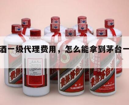 茅台酒一级代理费用，怎么能拿到茅台一级代理