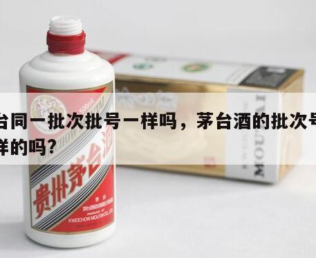 茅台同一批次批号一样吗，茅台酒的批次号是一样的吗?