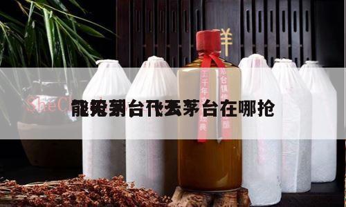飞天茅台什么*
能抢到，飞天茅台在哪抢