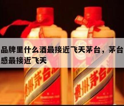 茅台品牌里什么酒最接近飞天茅台，茅台哪款酒口感最接近飞天
