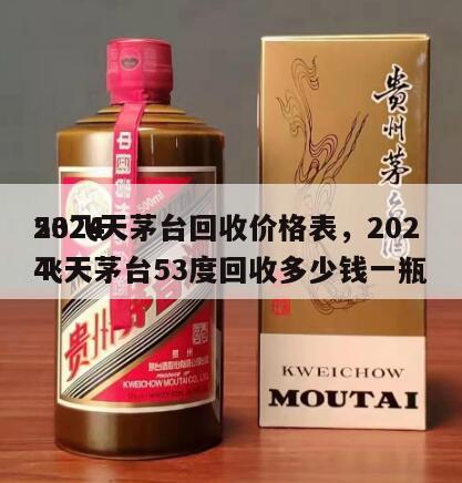 2024
53飞天茅台回收价格表，2024
飞天茅台53度回收多少钱一瓶