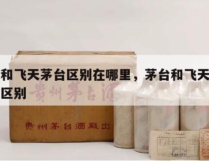 茅台和飞天茅台区别在哪里，茅台和飞天茅台有啥区别