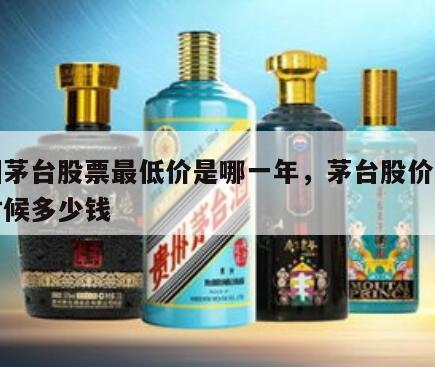 贵州茅台股票最低价是哪一年，茅台股价最低的时候多少钱