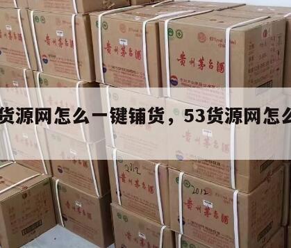 53货源网怎么一键铺货，53货源网怎么进货