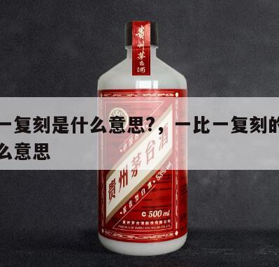 一比一复刻是什么意思?，一比一复刻的衣服是什么意思