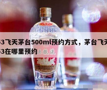 53飞天茅台500ml预约方式，茅台飞天53在哪里预约