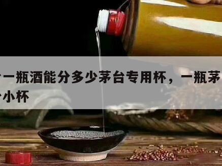 茅台一瓶酒能分多少茅台专用杯，一瓶茅台是多少小杯
