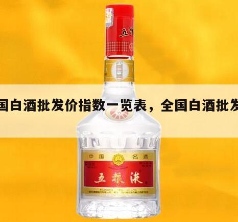全国白酒批发价指数一览表，全国白酒批发价格