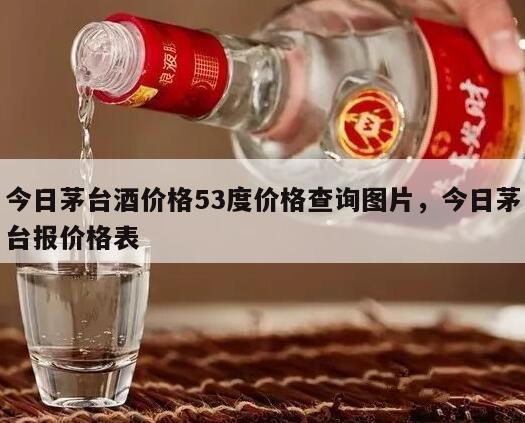 今日茅台酒价格53度价格查询图片，今日茅台报价格表