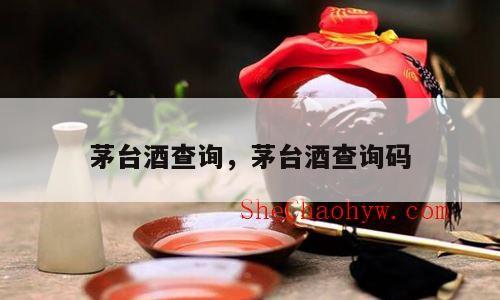 茅台酒查询，茅台酒查询码