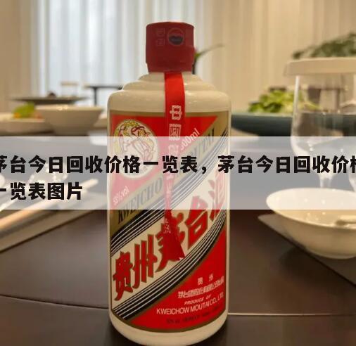 茅台今日回收价格一览表，茅台今日回收价格一览表图片