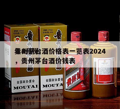 贵州茅台酒价格表一览表2024
年8月份，贵州茅台酒价钱表